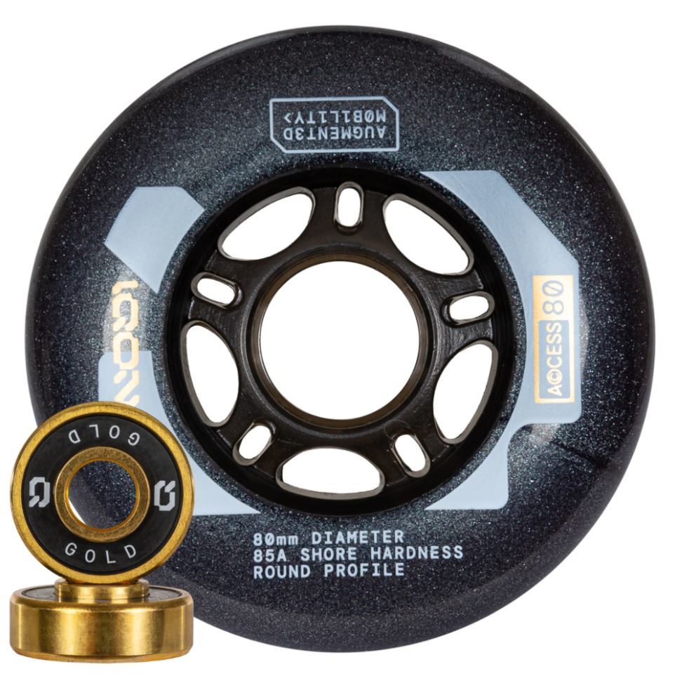 Powerslide Kolečka Iqon Access Dark Grey  Combo (4ks)